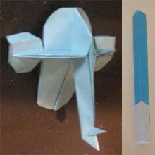 Origami Slave I and Origami Lightsaber by Chris Alexander